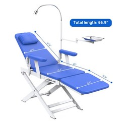 USA Dental Mobile Chair Folding PU Leather With LED Light / Turbine Unit 4 Holes
