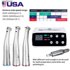 AZDENT Dental Brushless LED Electric Micro Motor 1:1/1:5 Handpiece E-type USA
