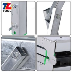 Folding Scaffolding 1.6m Adjustable Lift Height Work Platform Scaffold Aluminum