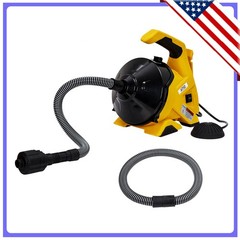 30Ft Drain Cleaner Machine Auto-feed Electric Drain Auger for 3/4In – 2In Pipes