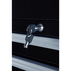 Westward 32H849 Westward Intermediate Chest, 3-Drawers, Powder Coated Black,