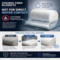 High-temperature insulation ceramic fiber blanket with aluminum foil facing