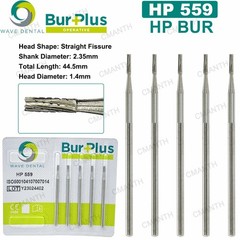 US WAVE Dental Surgical Burs Tungsten Carbide Bur Round HP 44.5mm For Slow Speed