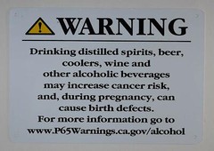 California Prop 65 Alcohol Warning Sign-The Official Sign(White,Rust…