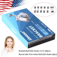 20Pcs/Pack Dental Orthodontic Self Ligating Braces Bracket Metal Brackets