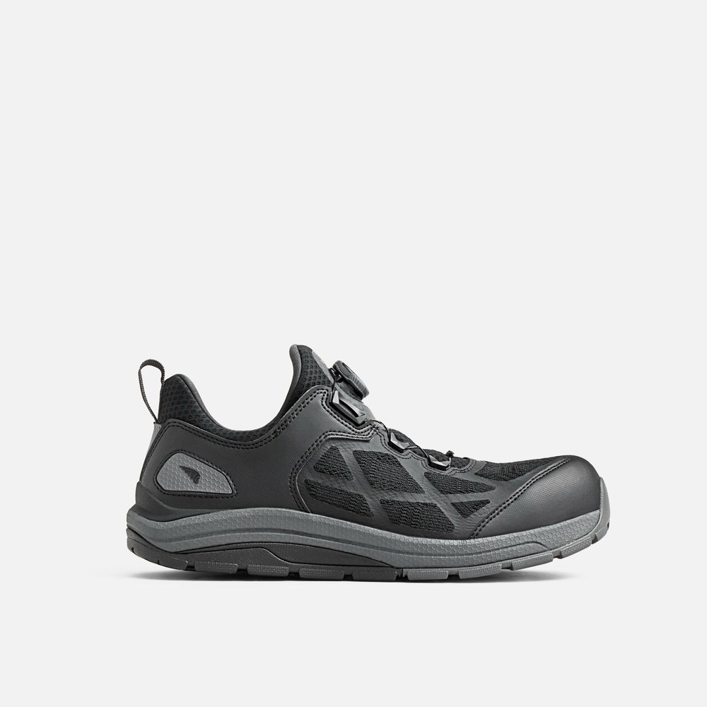 Red Wing Shoes Black Industrial Work Shoes BOA Closure Safety Toe Durable Design