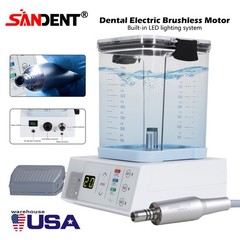 SANDENT Brushless LED Electric Micro Motor 1:5 Handpiece Optic LED Contra Angle