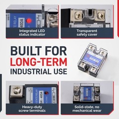 40 Amp DA Solid State Relay Module SSR-DC to AC-3-32VDC Control-24-480VAC Output