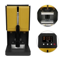 Portable Heat Press Machine, Dual Heat 2 x 3 Inch Plates, Multipurpose, Yellow