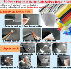 Upgraded 220W Plastic Welder, 2 in 1 Plastic Welding Kit Plastic Repair Welder K