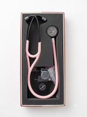 cardiology iv MONITORING stethoscope Peal Pink Black Chest Piece Free Shipping