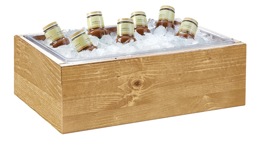 Cal-Mil 3360-12 Madera 13″ x 21″ x 6.5″H Rustic Pine Ice Display Tray