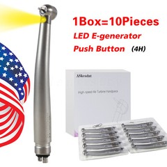 1-10pcs ASKEADNT Dental E-Generator High Speed LED Handpiece 3 Way4 Hole Turbine