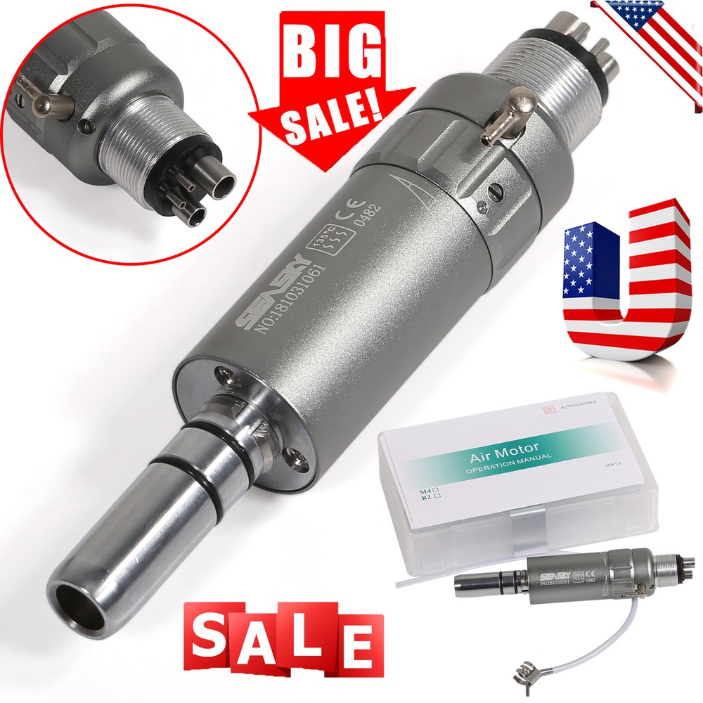 Dental 1:1 Inner/External Water Low Speed Handpiece Air Motor 2/4H E-type Dr