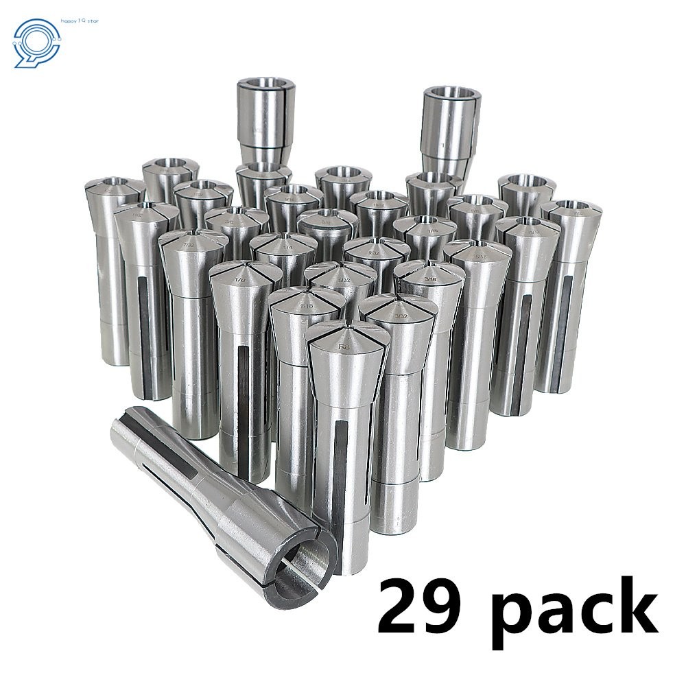 Metric 29 Pc 1/32″ – 1″ R8 Collet Set Fractional High Quality