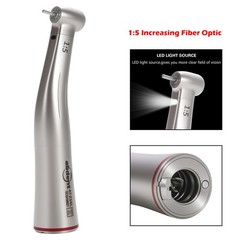 Dental 1:5 LED Contra Angle Handpiece Fiber Optic high speed Electric light USA