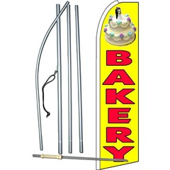 Bakery Flag with Flag Pole and Spike