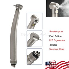 Dental Slow Low Speed Contra Angle Handpiece E-Type Push Button Head 1:1 ST