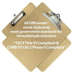 Wood Clipboard Letter Size Low Profile Clip 9×12 Brown