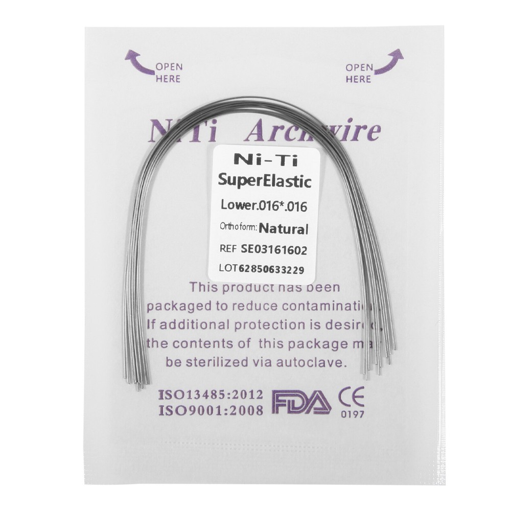 10pcs Dental Orthodontic Arch Wire Super Niti Rectangular Nature Natural Form ns
