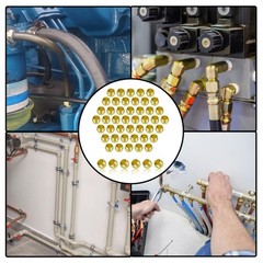 MuHize Brass Compression Ferrules Kit – 50 Pieces 3/8 Inch Inch, 50 pcs