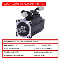 Servo Motor Set: 60/80/110 Servo Motor Drive Integrated, 200W/400W/750W
