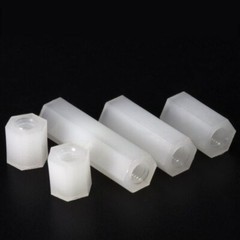 25/50/100 pieces M2 M2.5 M3 M4 M5 white nylon two-way hexagon nut plastic