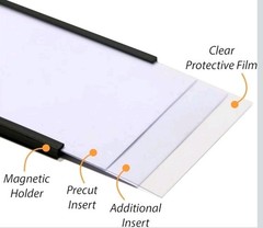 Magnetic Label Holders 2×3 Inch – 20 Pack – C Channel With 40 White Card Inserts