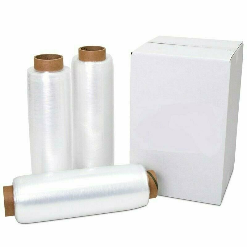 12″ x 1500′ 80 Gauge 8 Rolls Pallet Wrap Stretch Film Hand Shrink Wrap 1500FT