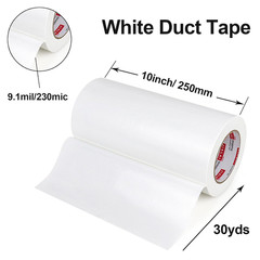 10″ Wide White Duct Tape, Heavy Duty Waterproof Tape 10 Inches X 30 Yards, 9 Mil