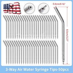 Dental 3 Way Air Water Syringe 2 Nozzles Triple Way Spray Handpiece USA
