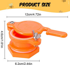 2 Pack Honey Gate Valve for Extractor, Orange Durable Nylon Honey