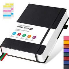 Hardcover Lined Notebook Journal for Writing, 320 Pages Leather Thick College…