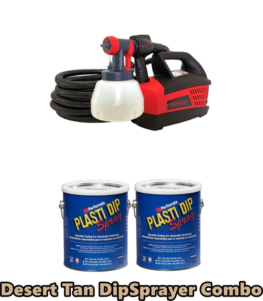 Plasti Dip Spray 2 Gallon Desert Tan DYC G-Force DipSpayer Ready to Spray