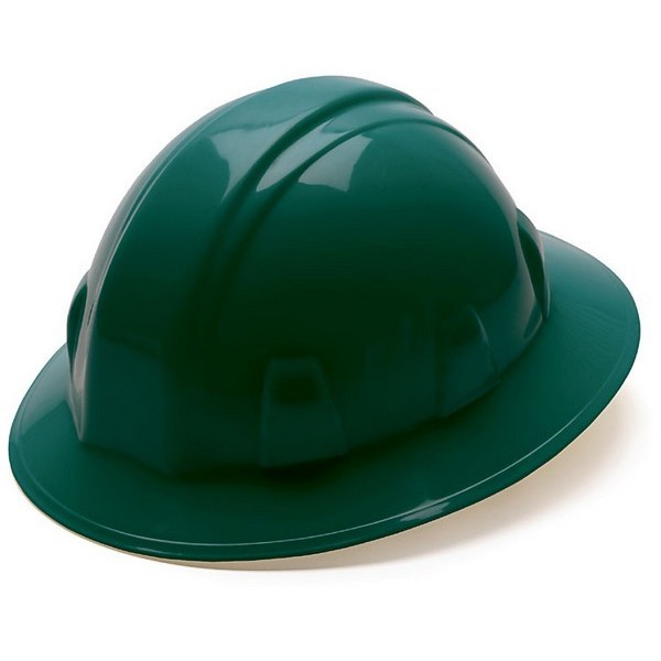 Pyramex Hard Hat Full Brim 4-Point Ratchet Suspension – Green