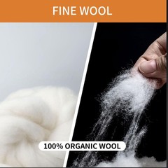 Natural Wool Stuffing for Stuffed Animals – 100% Organic Wool Batting Filler …