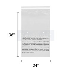 35 24×36 LARGE Self Seal Suffocation Warning Clear Poly Bags 1.5 mil Free Ship