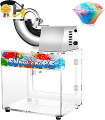 48L Snow Cone Machine 500LB/H Commercial Shaved Ice Machine 300W