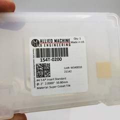 Allied Machine 154T-0200 Spade Drill Insert 4 Series T-A Std Super Cobalt TiN