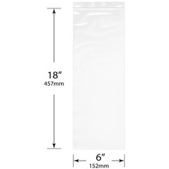 Plymor 6″ x 18″, 4 Mil Heavy Duty Zipper Reclosable Plastic Bags