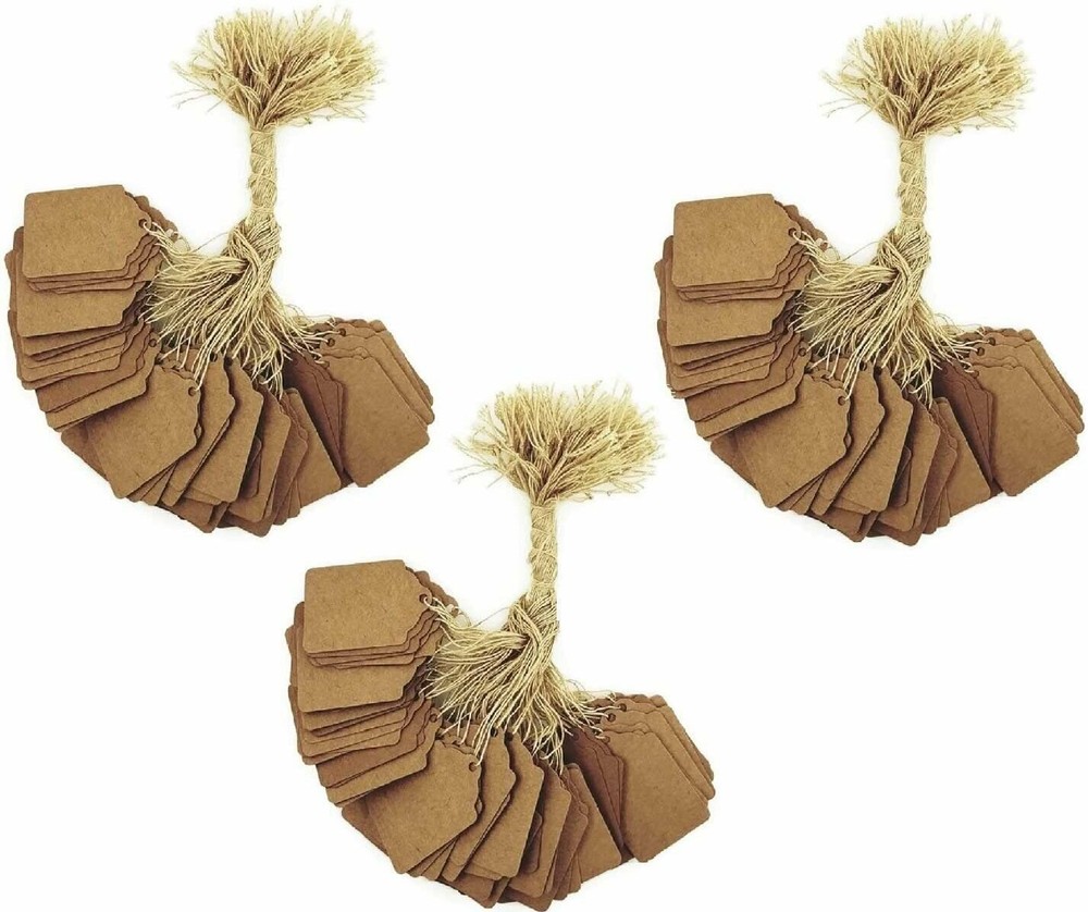 100pcs Kraft Gift Marking Tags Price Labels Display Tags various sizes available