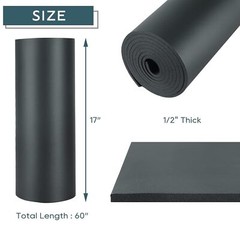 1/2″ Thick 17 X 60 Inch Neoprene Sponge Foam Rubber Sheet Roll Perfect Cosplay