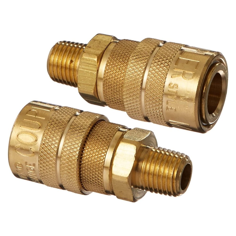 Milton (S-716) 1/4″ Male NPT M Style (Industrial) 1 Count (Pack of 1), Gold