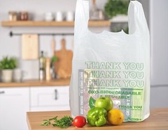 Bags T-Shirt Thank You Plastic Grocery Store Shopping Carry Out Bags 50 PACK