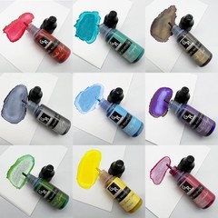 Metallic Alcohol Ink Set -26 Metallic Colors Alcohol Based Ink for Resin Art, Fl