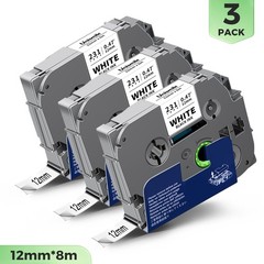TZe-231 TZ-231 Label Tape for Brother P-Touch PT-D210 H110 12mm Black on White