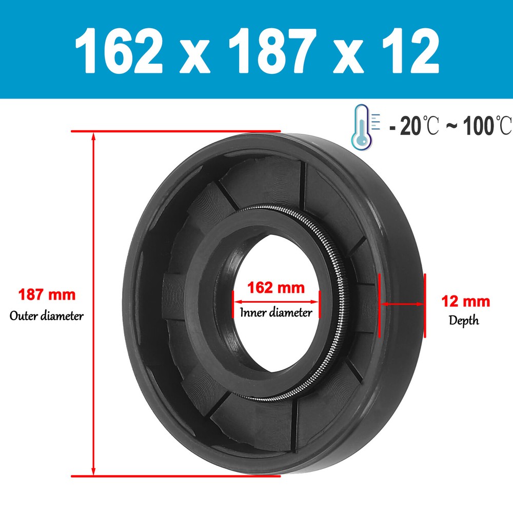 NBR Rotary Shaft Oil Seal /Lip Seal Nitrile 162mm to 210mm Shaft pick your size