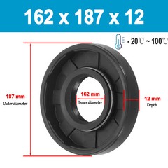 NBR Rotary Shaft Oil Seal /Lip Seal Nitrile 162mm to 210mm Shaft pick your size