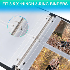 25 Pack 3.5 X 5 Photo Sleeves for 3 Ring Binder(200 Pictures), Seed Storage Orga