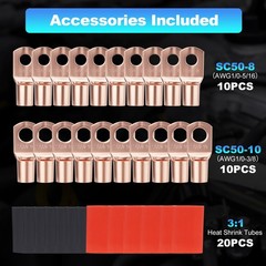 40FT 1/0 AWG Battery Cable 1/0 Gauge Wire Copper Clad Aluminum CCA Amp Wiring